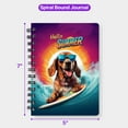 thumbnail image 5 of Retro Surfing Bloodhound in Cool Sunglasses Hello Summer Waves Spiral Bound Journal Dog Lover 5x7in Spiral Notebook - 10001, 5 of 5