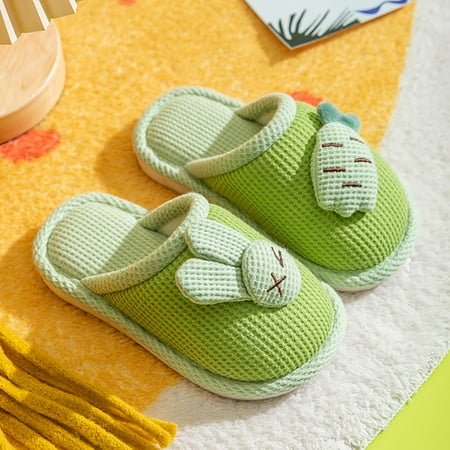 

kpoplk Slippers Kids Kids Shoes House Slippers Bedroom Home Slippers Cartoon Rabbit Cotton Slippers Slippers For Toddler Girls(GN1)