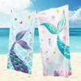 thumbnail image 2 of WERNNSAI Mermaid Kids Beach Towel - 30” x 60” Microfiber Mermaid Sand Free Towels for Girls Bath Pool Camping Travel Towel Quick Dry Ultra Absorbent Super Soft Beach Blanket Bath Shower Towel, 2 of 14