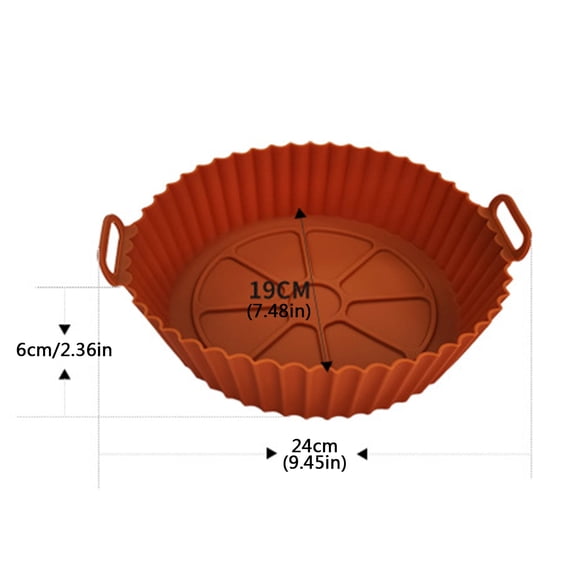 LYCAQL Air Fryer Silicone Liners 9.5 inch Air Fryer Silicone Pot Reusable Food Grade Silicone Airfryer Liners Baking Basket Accessories Replacement of Flammable Disposable Parchment Paper