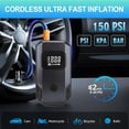 thumbnail image 3 of HAOAN Jump Starter with Air Compressor  3500A Jump Starter Up To 8L Gas/6L Diesel Engines with 150PSI Digital Tire Inflator  LCD Screen  LED Light  USB Fast Charging, 3 of 8