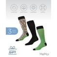 thumbnail image 6 of MeMoi Leopard Pane Cotton Blend Crew Sock 3 Pack - Mens - Male, 10-13, Black-Green, 6 of 8
