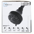 thumbnail image 5 of Mainstays 6-Setting Matte Black Shower Head, 3.5" Face with Rub-Clean Nozzles, 5 of 15