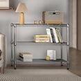 thumbnail image 2 of 3-Shelf Adjustable Chrome Metal Wire Shelving Rack, Floor Mount, 36" L x 14" W x 30" H, Industrial Style, 2 of 7