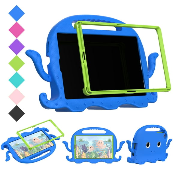 Dteck Case for Samsung Tab A 8.0 (2019) T290 T295,Shockproof EVA Kids Safe Handle Stand Protective Case Built-in Screen Protector Cover with Shoulder Strap for Galaxy Tab A 8.0 T290 T295,Blue