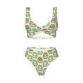 thumbnail image 4 of Daiia Cute Chubby Frog Women's Bikini Set Two Piece Swimsuit High Waisted Bikini Adjustable Straps Bikini Perfect for Beach, Pool, and Summer Vacation-Medium, 4 of 9