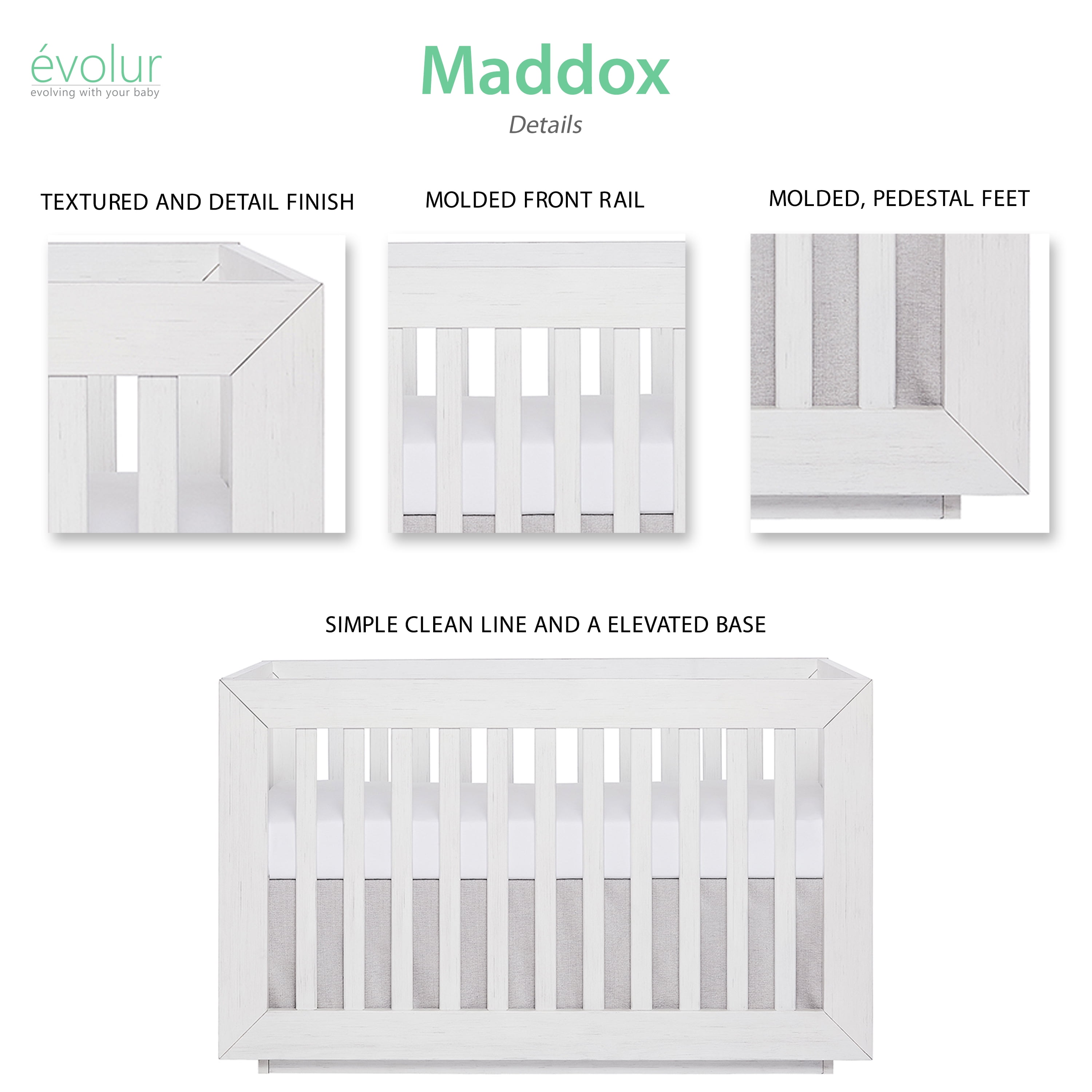 Evolur maddox hotsell modern crib