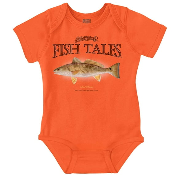 Gill McFinn Fish Tales Drum Fishing Romper Boys or Girls Infant Baby Brisco Brands 12M