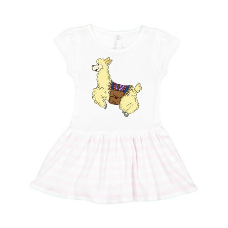 

Inktastic Cute Jumping Alpaca Gift Toddler Girl Dress