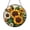 Acrylic 3.5 Inch, variant on Butterfly Sunflower Faux Stained Glass Wreath Sign, Rustic Floral Round Door Wall Hanging Decor for Entryway Porch Farmhouse Cabin Home Accent