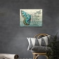 thumbnail image 5 of Green Butterfly Decor Wall Art Rustic Butterfly Wall Art Green Butterfly Pictures Canvas Painting Framed Artwork for Bathroom Living Room Bedroom 16"x12", 5 of 6