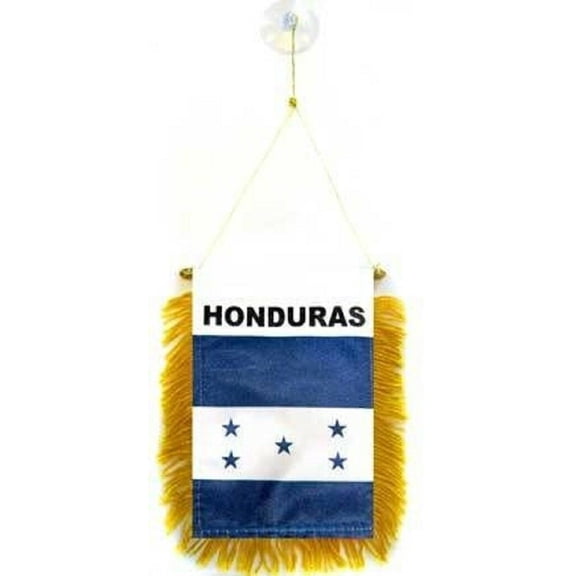Honduras MINI BANNER FLAG GREAT FOR CAR & HOME WINDOW MIRROR HANGING 2 SIDE (FI)