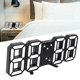 thumbnail image 3 of Reloj Electrónico Digital 3D Pantalla Grande LED Control De Voz Inteligente Tres Modos De Visualización Estéreo Reloj Despertador De Pared Luminosa Digital, 3 of 7
