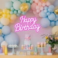 thumbnail image 7 of EMANNON Happy Birthday Neon Sign, 17"x12", USB Powered, Dimmable Switch, Party Decoration Light, 7 of 7