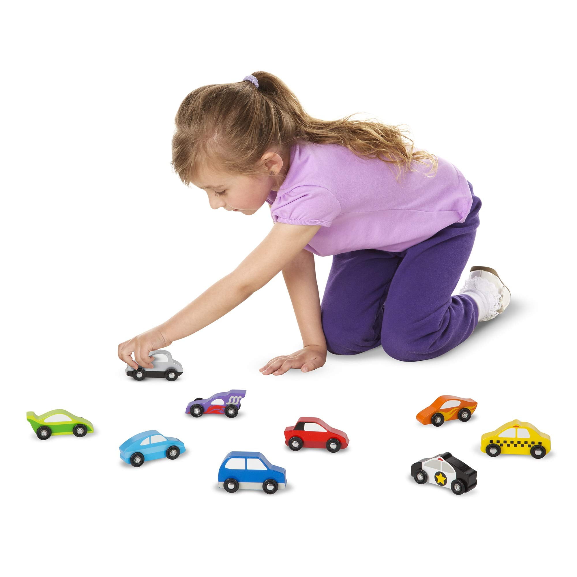 Melissa & Doug Wooden Car Set