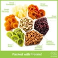 thumbnail image 2 of Nut Cravings Dried Fruit & Nuts Gift Basket, Green Ribbon, 7 Assortments, 2 LB, Kosher Snack Tray, 2 of 8
