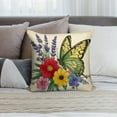 thumbnail image 6 of Pioneer Flower And Butterfly Pillow Covers,Pioneer Flower And Butterfly Throw Pillow Covers 24"×24" ,Living Room Sofa Couch Pillow Covers,Decorative Pillow Covers, 6 of 7