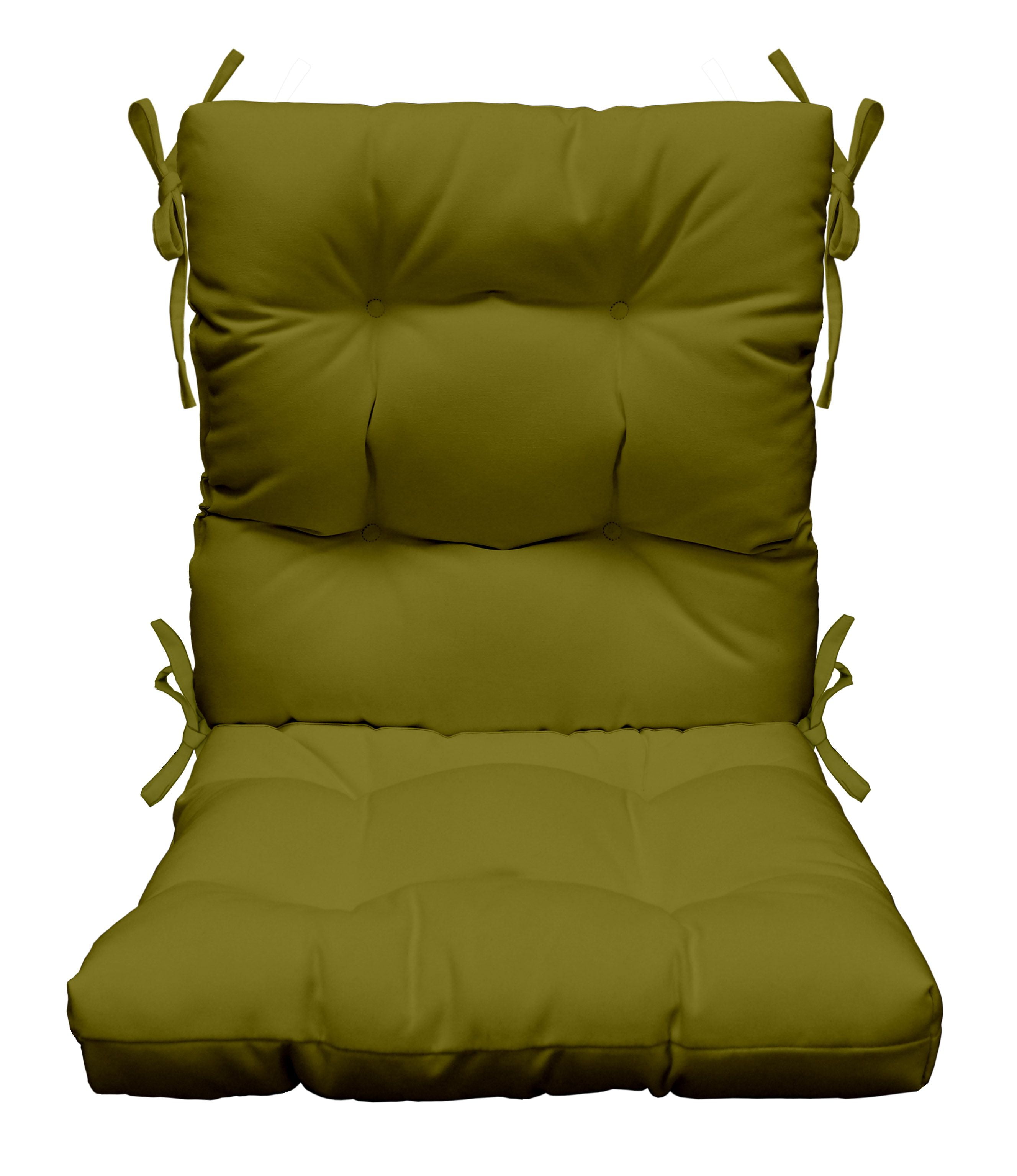 Rsh Décor Indoor Outdoor Tufted High Back Chair Cushion Kiwi Green Com Back Chair Cushion Kiwi Green, Tufted High Back Chair Cushion