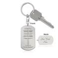 thumbnail image 5 of Ten Commandments Chinese Engraved Dog Tag Bible Keychain Stainless Steel or 18k Gold, 5 of 11