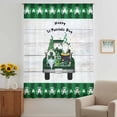thumbnail image 3 of St. Patrick's Day Sheer Curtains 108" Extra Long, Truck Shamrock Gnomes Green Plaid Wood Light Filering Curtains, Privacy Drapes Simi Floor to Veiling Curtain for Living Room Bedroom Window Treatment, 3 of 9