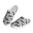 thumbnail image 2 of Wukai Gray Tractor Print Women's Indoor Bedroom Slipper Slip On Shoes, Unisex House Shoes with Anti-Skid Sole for Men, Gift for Women Men-8, 2 of 7