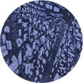 thumbnail image 1 of Ahgly Company Indoor Round Patterned Night Blue Area Rugs, 4' Round, 1 of 6