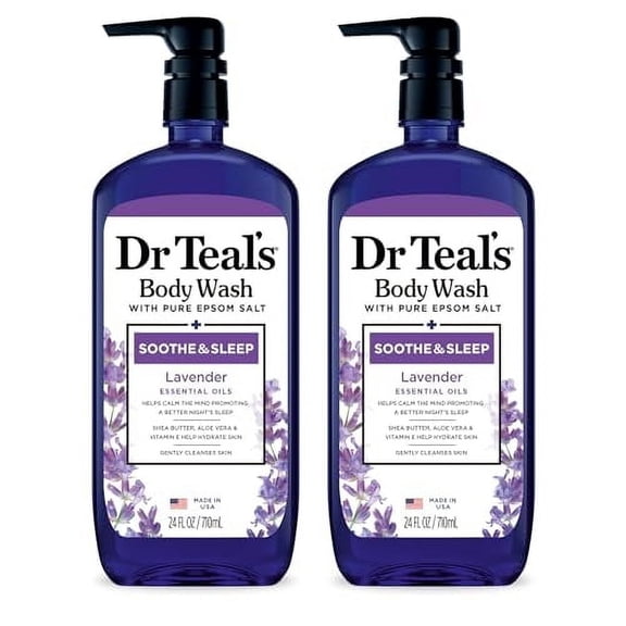 Pack of 2 - Dr Teal's Soothe & Sleep Body Wash with Pure Epsom Salt & Lavender 24 fl oz