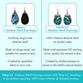 thumbnail image 5 of Abalone Shell Dangle Earrings for Women Sterling Silver 925 - Unique Vintage Beach Boho Earrings - Costume Jewelry Anniversary Birthday Christmas Gifts for Womens, 5 of 7