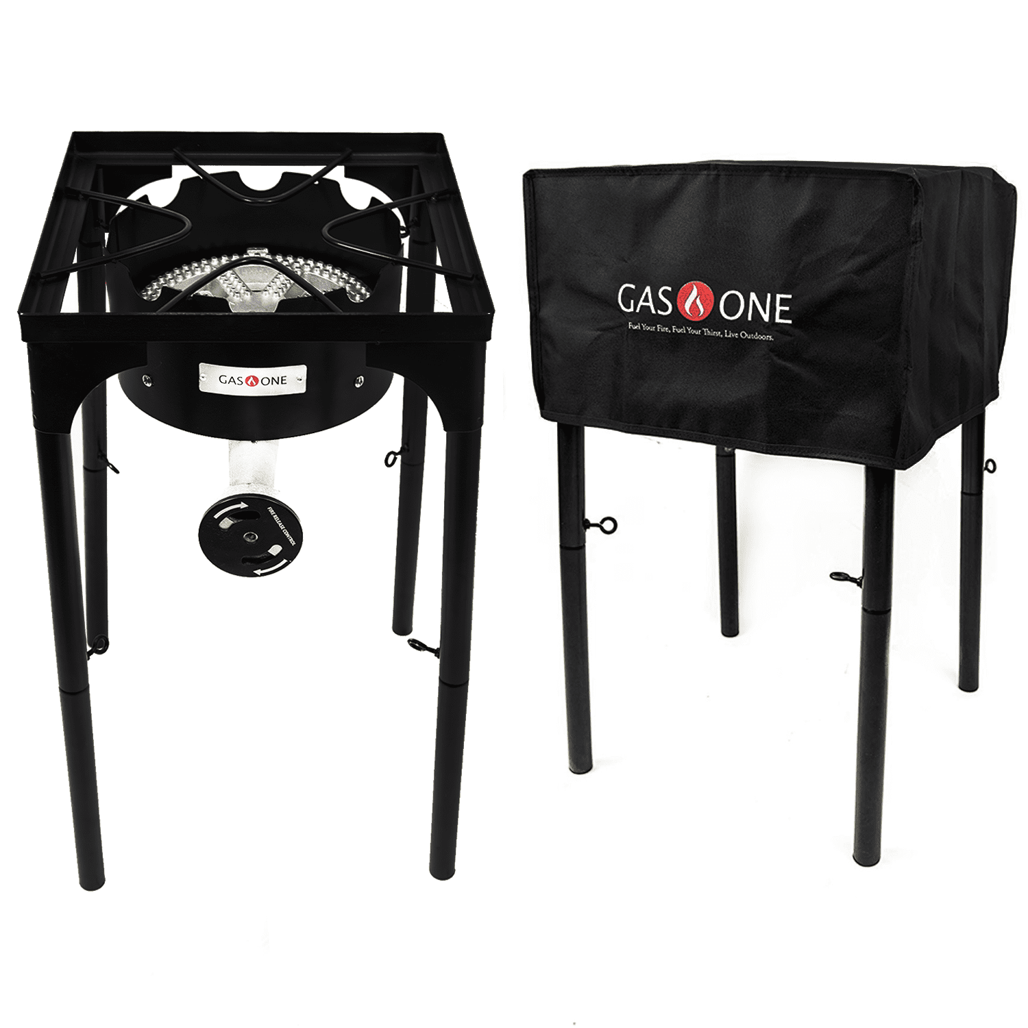 Gas One Propane Burner With Cover 200 000 Btu Brewing Burner With Adjustable Height With 0 20psi High Pressure Camp Stove Walmart Com Walmart Com