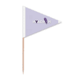 thumbnail image 1 of Hyacinthe Fleurs Violet Bon Cure-Dent Triangle Toppers de Cupcake Drapeau, 1 of 3
