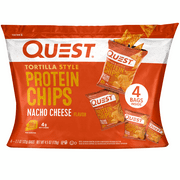 Quest Tortilla Style Protein Chips, Nacho Cheese, 1.1oz, 4 Ct