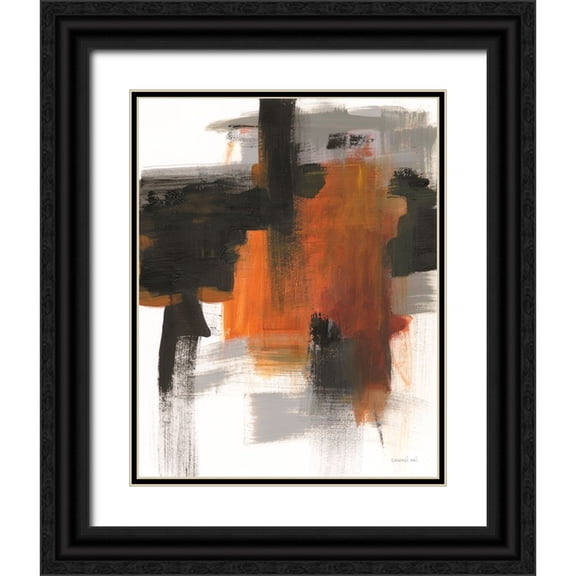 Nai, Danhui 12x14 Black Ornate Wood Framed with Double Matting Museum Art Print Titled - Golden Azo II