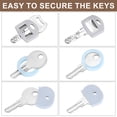 thumbnail image 4 of Uxcell Key Caps Set, 20 Pcs Key Cap Tags Identifiers Cover Rings Silicone Key Head Protectors Key Tags Key Accessories, 5 Color, 4 of 7