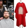 thumbnail image 4 of Miangastore Fashion Design Hair Cutting Cape Red Silk Crepe For Salon Use 1Pack, 4 of 8