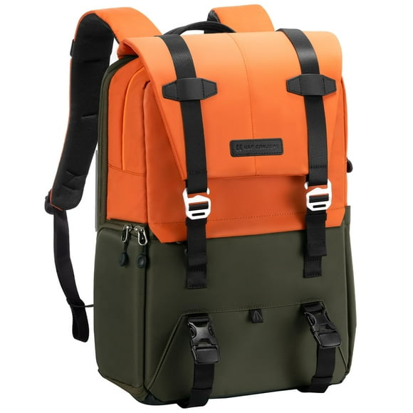 K&F CONCEPT Camera Backpack, Camera Bags for Photographers Large Capacity Camera Case with Raincover,15-15.6 Inch Laptop Compartment Compatible for C