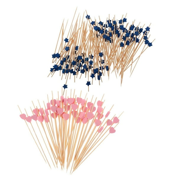 200 Pcs Palillos de de de Bambú Corazones Adornos para Festivales Hermosos para Boda