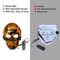 thumbnail image 6 of Halloween LED Mask Purge Masks with Lighten EL Wires Scary Light Up Cosplay Costume Mask Battery-operated Glowing Creepy Skull Mask Gold, 6 of 8