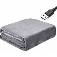 thumbnail image 1 of Manta calefactora eléctrica USB, abrigo calefactor de franela ultra suave, mantón calefactor USB y manta calefactora a cuadros para silla de sofá de oficina lavable a máquina 140x80 cm (color H), 1 of 5