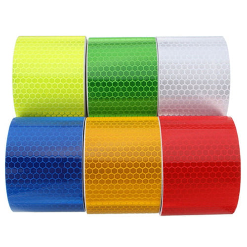 Cy_ CO_ 3m X 50mm High Intensity Safety Reflective Tape Red Self Adhesive Vinyl 
