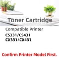 thumbnail image 2 of CS331 CS431 Cyan Toner Cartridge Replacement 20N10K0 20N10C0 20N10M0 20N10Y0 Compatible for Lexmark CS331 CX331 CS331dw CS331adwe CX331adwe CX431 CS431dw CX431adw Printer (Cyan Toner 1500Pages), 2 of 6