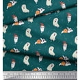 thumbnail image 3 of Soimoi Crepe Silk Fabric Ghost Halloween Print Sewing Fabric Yard 42 Inch Wide, 3 of 3