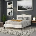 thumbnail image 4 of Flash Furniture Lexington Upholstered Queen Size Headboard with Accent Nail Trim in White Fabric, 4 of 11