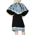 thumbnail image 3 of HAPPY BAY Women's Plus Size Bathing Suit Cover-up Kimono 2X-3X Black, Tie Dye, 3 of 5