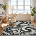 thumbnail image 3 of Design&I 8'x10' Washable Area Rug Snag-Free Large Under Fluid Asymmetrical Shape Minimalist Inspired Abstract for Dining Room, Office, Lounge, 3 of 7