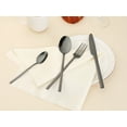 thumbnail image 4 of Unique Bargains 16 Pcs Stainless Steel Flatware Set Mirror Polished Cutlery Black, 4 of 6