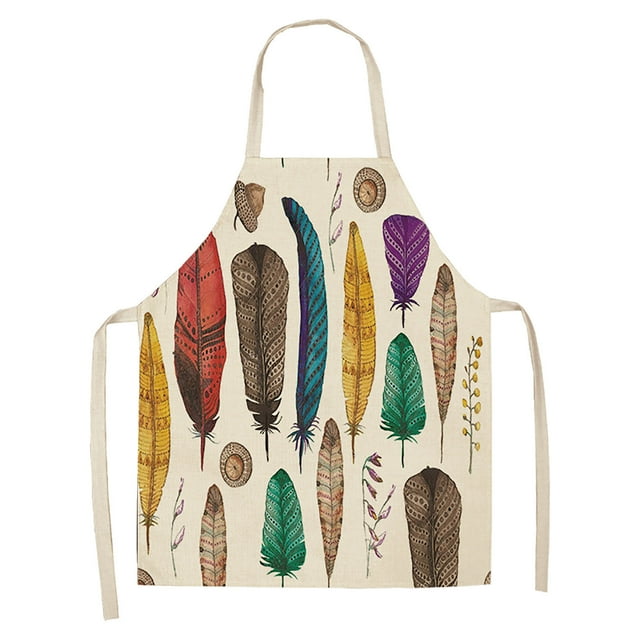 Oleegame 1PC Pretty Apron Wind Catcher Net Apron Art Spring Tropical Nature Theme Neutral Kitchen Apron Hanging Neck For Cooking Gardening Adult Apron