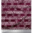 thumbnail image 1 of Soimoi Purple polyester Crepe Fabric Stripe & Wild Animal Skin Print Fabric by Yard 42 Inch Wide, 1 of 3