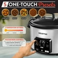 thumbnail image 4 of Gourmia 4.5 QT Programmable Slow Cooker, 5 Presets, Keep Warm, Stainless Steel, 4 of 11