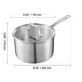 thumbnail image 6 of VEVOR 4 QT Saucepan, Stainless Steel Saucepan with Glass Lid, Multipurpose Nonstick Stainless Steel Small Cooking Sauce Pot with Ergonomic Handle, Friendly for Oven, Dishwasher, Induction Cooker, 6 of 9