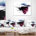 thumbnail image 4 of Designart Dark Blue Abstract Splashes - Abstract Throw Pillow - 12x20, 4 of 5